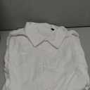 Mens Linen Shirts Short Sleeve Button Down Shirt Casual Cuban Guayabera Lightweight Summer Beach Solid Tops (5X-Large, White)