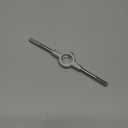 Drill America 3/8"-24 UNF X 1" OD HSS Round Adjustable Die with Matching Die Handle (Wrench), Die Stock