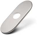 6 Inch Brushed Nickel Sink Hole Cover, Greenspring 4" Hole Cover Deck Plate, Round Bathroom Faucet Deck Plate, Faucet Escutcheon for Bathroom or Kitchen Vanity Sink Faucet Stainless Steel