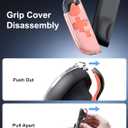 STARTRC GAMES Dockable Case for Nintendo Switch 2 2025, Clear PC Protective Cover for Switch 2 Console, Hard TPU Grip Case with 4 Thumb Grip Caps for Joy-Con Controller