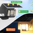 intelamp Solar Flood Lights, 2000LM 20000mAh Battery 3 Colors Floodlight | Outdoor Waterproof with Remote 16.4 FT Cable, Dusk to Dawn Security LED Spotlights for Yard Garden Backyard Porch Driveway, Large