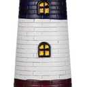 Yardwe Solar Garden Lighthouse Decor Waterproof Outdoor Solar-Powered Lighthouse Statue for Yard Lawn Patio Landscape Lighting