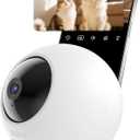 Noorio 4K Security Indoor Camera, 5GHz WiFi Security Camera, Pet/Dog/Baby Camera with Phone app, 360 Pan-Tilt, Night Vision, Human/Pet Auto Tracking, Works with Homekit, T120