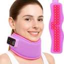 Red Light Therapy Neck Brace, Red Light Therapy Device for Neck Pain Relief, 660nm Red Light & 850nm Near Infrared Light Therapy for Pain Relief, Travel, Sleep, Office Use for Women & Men (Purple)