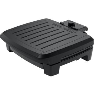 GEORGE FOREMAN Contact Submersible Grill, 5-Serving Grill - Adjustable Temperature Control, Black Plates, Wash the entire grill (Black/Grey)