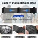 Yeahxing Quickfit 26mm Watch Band - Compatible with Garmin Fenix 8 51mm/ 7X/ 6X/ 5X, Magnetic Clasp Braided Stretchy Nylon Sport Strap for Men and Women