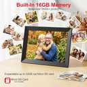 Digital Picture Frame, Frameo 10.1 Inch WiFi Electronic Photo Frame, 1280x800 HD IPS Touch Screen, Auto-Rotate, Wall Mountable, Easy Setup to Share Moments Instantly via Frameo App, Gifts for Mom (Black)
