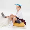 French Toast Boy's Flat Front Stretch Twill Shorts with Adjustable Waist in Standard and Extended Kids Sizes (Blue)