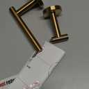 JQK Champagne Bronze Toilet Paper Holder, 7.5 Inch Double Post Pivoting Tissue Holder for Bathroom Wall Mount, 304 Stainless Steel Hold Mega Rolls, TPH150-CB