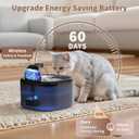 Cat Water Fountain Cordless 118oz/3.5L Wireless & Ultra Quiet (25dB) with Sensor/Timer Mode Stainless Steel Tray Battery Operated Pet Fountain for Indoor Use, Automatic Pet Water Dispenser