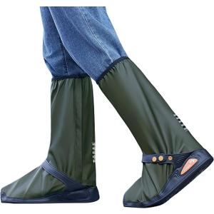 Rain Shoe Covers Waterproof Rain Boot Shoe Cover for Men and Women (Green, XL)