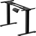 Dual Motor Electric Standing Desk Frame, Height Adjustable Table Legs for Max 90 x 44 Desktop with 330lbs Capacity, Ergonomic Sit Stand Up Desk Base for Home Office, Black Frame Only