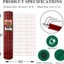 Red PVC Coated Welded Wire Fence 48" x 50' Roll, 2"x4" Mesh, 14 Gauge