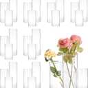 PHOSPHOR Hurricand Candle Holder 24 PCS, Glass Pillar Candle Holder, Clear Glass Cylinder Candleholder Glass Cylinder Vase for Centerpieces Wedding Party Decoration