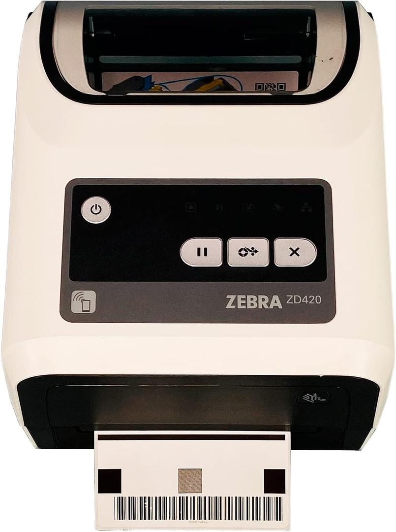 Zebra ZD420 Thermal Transfer Healthcare Printer USB Ethernet BT Wireless ZD42H42-C01W01EZ, Bundle with AC Adapter