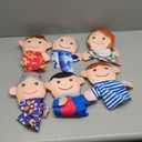 6 Pcs Family Style Hand Puppets Soft Plush Puppet Family Members Cute Hand Toys for Teachers Parents Shows Story Time Playtime Schools, Grandparents, Mom, Dad, Brother, Sister