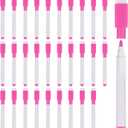PATIKIL Dry Erase Marker Pens, 100 Pack Rose Red Ink Fine Point Low Odor Whiteboard with Eraser Cap for Office Home Classroom, White Pen Rod