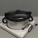 Crock-Pot SCCPVL600S Cook' N Carry 6-Quart Oval Manual Portable Slow Cooker, Silver