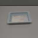 WIBIMEN Mini Ice Cube Trays, 0.55 Tiny Pebble Ice for Iced Coffee & Cocktails, Fast Chill, Easy Twist Release, Stackable with Lid & Storage Bin (2 Pack, Blue)