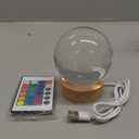 axolotl Lamp,3.15 inch 3D K9 Crystal Ball Axolotl Night Light With Wooden Base, 16 Colors Change, Remote Control, Color Box, Birthday Christmas axolotl Gift