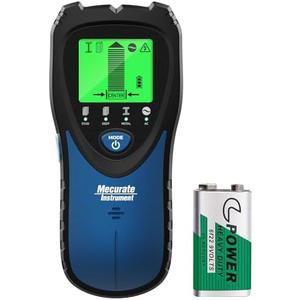 Mecurate 5-in-1 Stud Finder with LCD Display, Wall Scanner for Studs, Metal, AC Wires Detection, Lightweight & Durable, Perfect for Homeowners & DIY Projects(Blue)