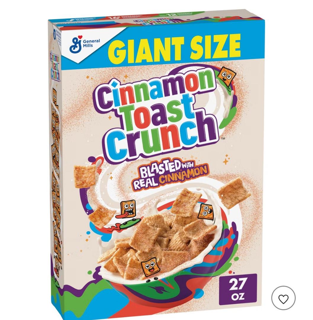 General Mills Cinnamon Toast Crunch Breakfast Cereal - 27oz, Best By: 16/11/2026