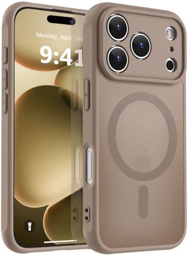 MOCCA Magnetic for iPhone 17 Pro Case, (Compatible with Magsafe) (16FT Military Grade Protection) Full Camera Protection Anti-Fingerprint Slim Translucent Matte Phone Cover 6.3",Brown : Cell Phones & Accessories