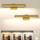 EZVALO Picture Light for Wall, Rechargeable 2400mAh Battery Lights Wireless with IR Remote, 3 Color & Dimmable Magnetic 7.8'' LED Lights Display for Painting, Living Room, Gallery, Bedroom(Black3P)