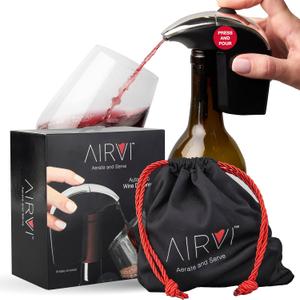 Automatic Wine Dispenser - Electric Aerator Pourer Spout and Decanter, Hands-Free, No-Spill, No-Drip  Enhances Aroma and Flavor  Premium Gifts, Accessories for Wine Lovers, Drinkers (Silver)