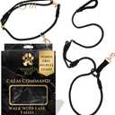 Hands-Free No-Pull Dog Leash | Durable Adjustable Training Lead for Dogs | Calm Command Outdoor Activity Leash for Active Pet Lifestyle Breeds | Ergonomic Handle - Medium (25-60 lbs)