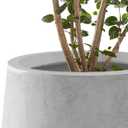 Kante 28",21",14" H Round Natural Concrete Tall Planters (Set of 3), Indoor Large Planter Pots Containers for Patio, Balcony, Backyard, Living Room, 28", 21" and 14"H