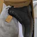 Vostey Mens Motorcycle Boots With Side Zipper Dress Boot (Black) Size: 9.5