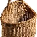 Ochine 1 Pack Hanging Basket Woven Wall Baskets Hanging Storage Basket Woven Shelf Basket Storage Bin Plant Basket Small Woven Storage Basket with Handle Decorative Basket for Home Office Organizing