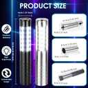 2 PCS LED Strobe Baton Light Rechargeable LED Bottle Service Light Reusable Handheld Champagne Bottle LED Light for Party Nightclub Bar Concert Event Festival Outdoor Activity (Silver&Black)
