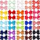 JOYOYO 40PCS 3Inch Hair Bows for Girls Grosgrain Ribbon Bow Toddler Hair Accessories with Alligator Clips in 20 Color Pairs for Baby Girls Kids Toddlers Teens