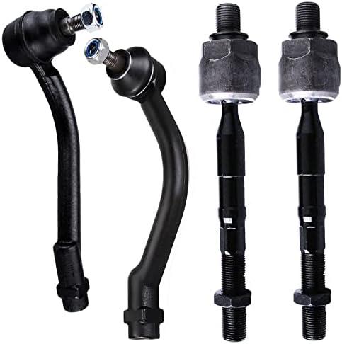 KDSA Front Inner and Outer Tie Rod Ends FITS for Hyundai Santa Fe 2007-2012, for Kia Sorento 2011-2013, EV800231 ES800035 ES800055 Front Outer Inner Tie Rods- 3pc Set