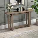 Henn&Hart 55" Modern Console Table, Sofa Table, Weathered Gray, 55" Rectangular Console Table