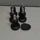 Bell Glides Replacement Office Chair Swivel Caster Wheels to Fixed Stationary Castors,with Separate Self Adhesive Felt Pads for Carpet,Desk Chair Feet Wheel Stopper (Fixed Feet-5PCS)