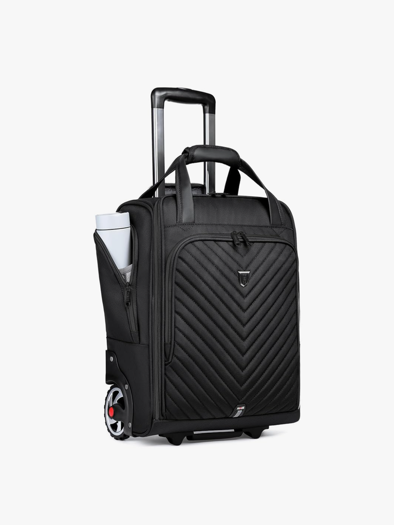 Carry-On Underseat Luggage with Wheels,18 inch Carry-on Luggage for Airlines,Underseat Lightweight Suitcase for Women, Softside Overnight Luggage for Business Travel
