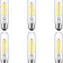 Gozelux E26 LED Bulb 6W Equal 60 Watt Light Bulbs Daylight 5000K E26 Edison Bulb AC120V 750lm Dimmable 5 Inch Long Tubular T10 LED Bulb for Rustic Pendant, Chandeliers, Wall Sconces, Pack of 6