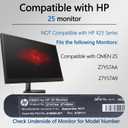 OMEN 25 VESA Mount Adapter Compatible with HP 25" Gaming MonitorCompatible with OMEN 25, Z7Y57AA, Z7Y57A9 75x75 to 100x100 wall Mount Bracket
