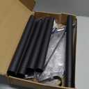 Anndason Closet Rod, 17 to 87 Inch Closet Rods 1.3 Inches Heavy Duty Closet Rod Adjustable Closet Rod Closet Rods for Hanging Clothes and Heavy Duty Clost Rod Bracket Closet Rod Support (Black)