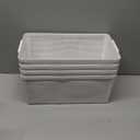 Shimeyao 4 Pcs Wire Mesh Baskets 12.6 x 7.1in Metal Wire Storage Baskets with Handle Steel Organizers Bin Containers for Home Organizing Cabinet CD Storage Pantry Kitchen Fridge Fruit Snacks (White)