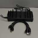 420W Charging Station for Multiple Devices, Zobirez 10-Port USB C Fast Charger Stations for MacBook, iPhone, Android Cell Phone, iPad, Tablet, Family Multi-Device Organizer Charging Dock, Black (5FT)