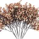 Lansdowns 
10 Pcs Babys Breath Artificial Flowers Bulk Real Touch Flowers Fake Flowers Silk Flowers for Home Decor Indoor Floral Arrangement Table Centerpieces Festival Party Decor (Beige Brown)
