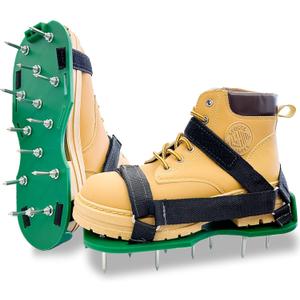 Epoxy Shoes, Gunite Spikes Shoes, Spike Shoes for Epoxy Flooring, with 1" Short Spikes Perfect For Epoxy Floor, Overlays, Epoxy Floor Kit, Garage Floor Epoxy Kit, Epoxy Garage Floor Coating Kit (Green)