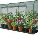 Crop Cages for Garden Plant, Plant Protection Tent with Zippered Door, Raised Bed Cover, Garden Bed Cover with Frame, Wind-Resistant Plant Cages for Outdoor Plants Vegetable Flower 130''*43''*71''