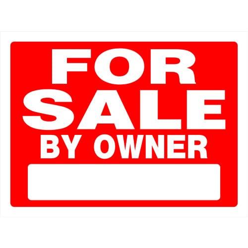 Hillman 840241 For Sale By Owner Sign with Space for Fill In, Red and White Heavy Duty Plastic, 18x24 Inches 1-Sign