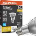 SYLVANIA LED TruWave Natural Series PAR20 Light Bulb, 50W Equivalent, Efficient 6W, Medium Base, Dimmable, 3000K, White - 1 Pack (40920)