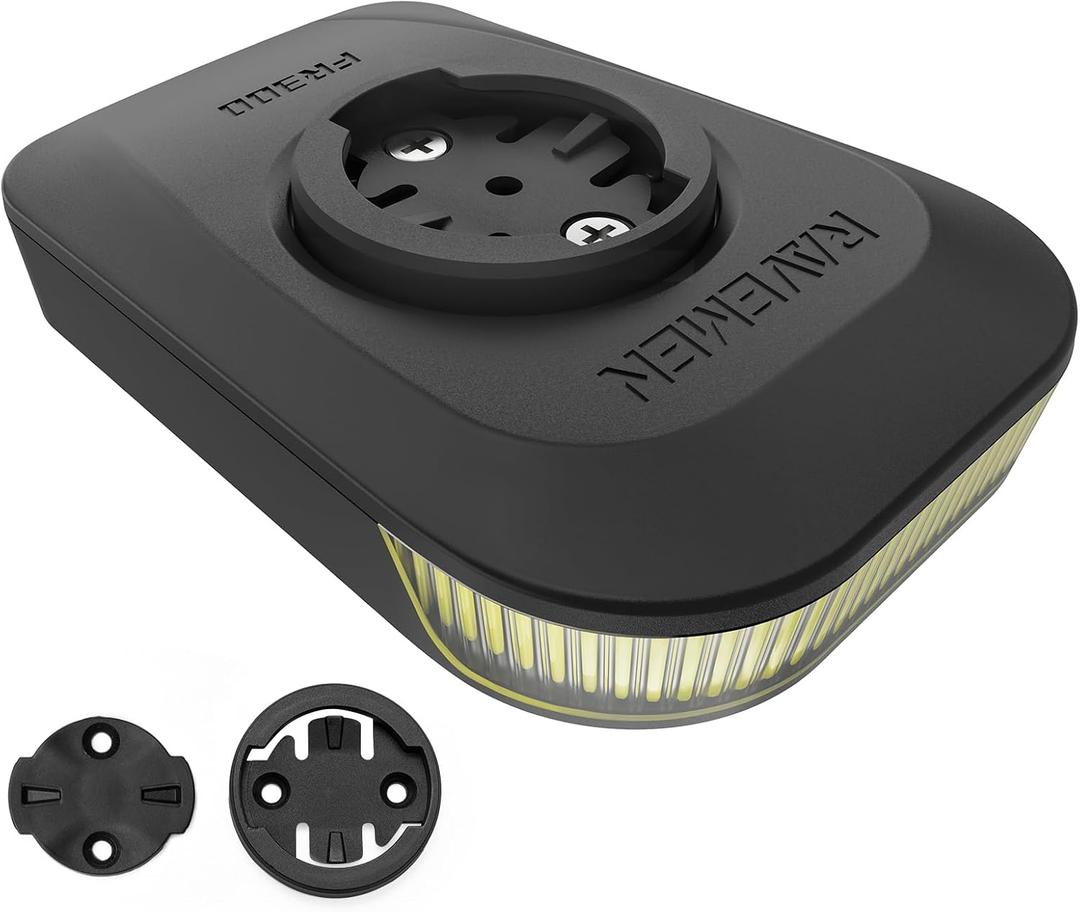 RAVEMEN FR300/ FR160 Compatible with Garmin Bike Computer, Daytime Be Seen Bicycle Light, 6 Modes Cycling Computer Accessories, USB-C Rechargeable for Road Bike, Patent Protected